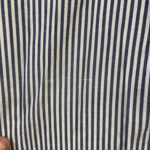 For Cynthia Women Striped Collared Tunic Top Pockets Bell Sleeve 3X Plus - Picture 5 of 7